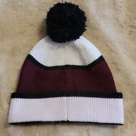 KATE SPADE COLOR BLOCK BEANIE WINTER HAT